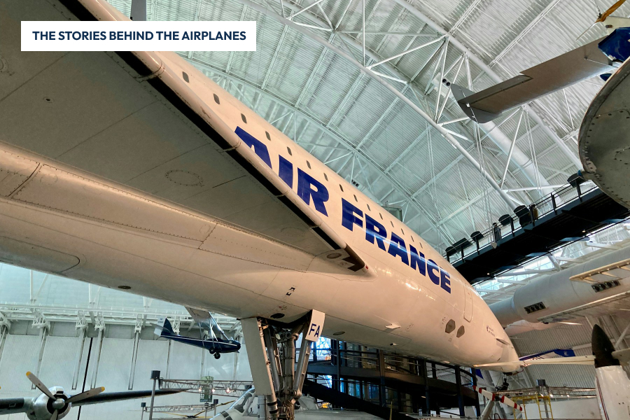 Air France Concorde displayed in the Smithsonian aviation museum